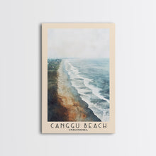 Load image into Gallery viewer, Canggu Beach, Indonesia Watercolor Print, Vacation Gift, Indonesia Wall Art, Beach Painting, Beach Decor, Large Wall Art, Wood Frame Art