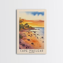 Load image into Gallery viewer, Cape Maclear, Malawi Watercolor Print, Vacation Gift, Malawi Wall Art, Beach Painting, Beach Decor, Large Wall Art, Wood Frame Art