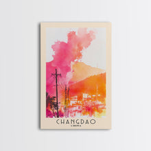 Load image into Gallery viewer, Changdao, China Watercolor Beach Print, Vacation Gift, China Wall Art, Beach Painting, Beach Decor, Beach Painting