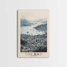 Cargar imagen en el visor de la galería, Côn Đảo, Vietnam Watercolor Beach Print, Vacation Gift, Vietnam Wall Art, Framed Canvas Print, Framed Beach Painting