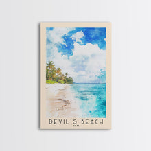 Load image into Gallery viewer, Devil’s Beach, Fiji Watercolor Beach Print, Vacation Gift, Fiji Wall Art, Beach Painting, Beach Decor, Beach Painting