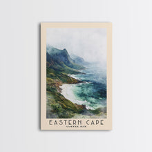 Load image into Gallery viewer, Eastern Cape, Coffee Bay Watercolor Print, Vacation Gift, Coffee Bay Wall Art, Beach Painting, Beach Decor, Large Wall Art, Wood Frame Art