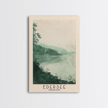 Load image into Gallery viewer, Edersee, Germany Watercolor Beach Print, Vacation Gift, Germany Wall Art, Framed Canvas Print, Framed Beach Painting