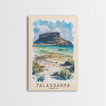 Load image into Gallery viewer, Falassarna, Greece Watercolor Beach Print, Vacation Gift, Greece Wall Art, Beach Painting, Beach Decor, Beach Painting