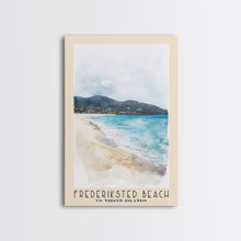 Load image into Gallery viewer, Frederiksted Beach, US Virgin islands Watercolor Beach Print, Vacation Gift, US Virgin islands Wall Art, Beach Painting, Beach Decor, Beach Painting