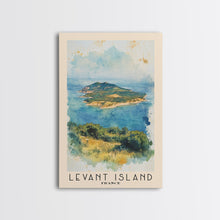 Load image into Gallery viewer, Levant Island, France Watercolor Beach Print, Vacation Gift, France Wall Art, Beach Painting, Beach Decor, Beach Painting