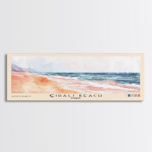 Load image into Gallery viewer, Çıralı Beach, Turkey Watercolor Print, Vacation Gift, Turkey Wall Art, Beach Painting, Beach Decor, Large Wall Art, Wood Frame Art