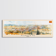Carregar imagem no visualizador da galeria, Albacete Spain Travel Print Wall Art, Panoramic City Art, Travel Art, Wall Decor, Vacation Gift, Framed Canvas Print Or Metal Art