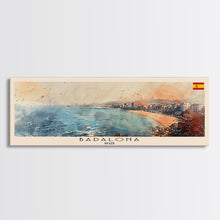 Carregar imagem no visualizador da galeria, Badalona Spain Travel Print Wall Art, Panoramic City Art, Travel Art, Wall Decor, Vacation Gift, Framed Canvas Print Or Metal Art