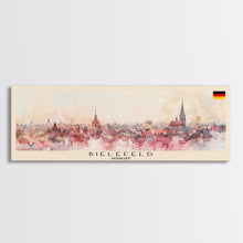 Load image into Gallery viewer, Bielefeld Germany Travel Print Wall Art, Panoramic City Art, Travel Art, Wall Decor, Vacation Gift, Framed Canvas Print Or Metal Art