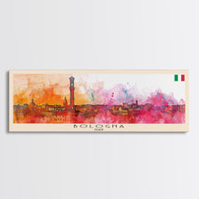 Carregar imagem no visualizador da galeria, Bologna Italy Wall Art, Panoramic Travel Poster, Panoramic Framed Canvas Print, City Wall Art, Wall Hanging Home Decor, Travel Art