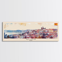 Carregar imagem no visualizador da galeria, Gijón Spain Travel Print Wall Art, Panoramic City Art, Travel Art, Wall Decor, Vacation Gift, Framed Canvas Print Or Metal Art