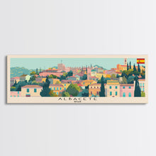 Carregar imagem no visualizador da galeria, Albacete Spain Travel Print Wall Art, Panoramic City Art, Travel Art, Wall Decor, Vacation Gift, Framed Canvas Print Or Metal Art