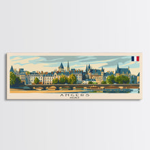 Load image into Gallery viewer, Angers France Wall Art, Panoramic Travel Poster, Panoramic Framed Canvas Print, City Wall Art, Wall Hanging Home Decor, Travel Art