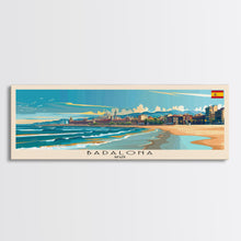 Carregar imagem no visualizador da galeria, Badalona Spain Travel Print Wall Art, Panoramic City Art, Travel Art, Wall Decor, Vacation Gift, Framed Canvas Print Or Metal Art