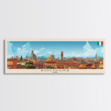 Carregar imagem no visualizador da galeria, Bologna Italy Wall Art, Panoramic Travel Poster, Panoramic Framed Canvas Print, City Wall Art, Wall Hanging Home Decor, Travel Art