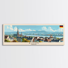 Load image into Gallery viewer, Bonn Germany Travel Print Wall Art, Panoramic City Art, Travel Art, Wall Decor, Vacation Gift, Framed Canvas Print Or Metal Art