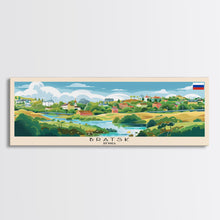 Load image into Gallery viewer, Bratsk Russia Travel Print Wall Art, Panoramic City Art, Travel Art, Wall Decor, Vacation Gift, Framed Canvas Print Or Metal Art