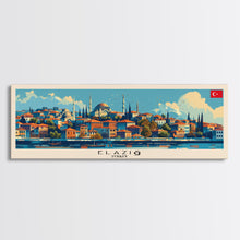 Load image into Gallery viewer, Elazig Turkey Wall Art, Panoramic Travel Poster, Panoramic Framed Canvas Print, City Wall Art, Wall Hanging Home Decor, Travel Art