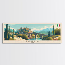 Cargar imagen en el visor de la galería, Foggia Italy Wall Art, Panoramic Travel Poster, Panoramic Framed Canvas Print, City Wall Art, Wall Hanging Home Decor, Travel Art