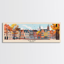 Load image into Gallery viewer, Genk Belgium Travel Print Wall Art, Panoramic City Art, Travel Art, Wall Decor, Vacation Gift, Framed Canvas Print Or Metal Art