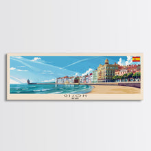 Carregar imagem no visualizador da galeria, Gijón Spain Travel Print Wall Art, Panoramic City Art, Travel Art, Wall Decor, Vacation Gift, Framed Canvas Print Or Metal Art