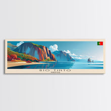 Load image into Gallery viewer, Rio Tinto Panoramic Travel Poster, Framed Canvas Print or Metal Wall Art, Travel Art, Home Decor, Panoramic Painting, Midcentury Art