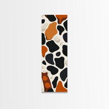 Carregar imagem no visualizador da galeria, Abstract Stone Pattern in Neutral Tones - Framed Canvas Print, Midcentury Modern Art, Skinny Art, Tall Art, Living Room Wall Decor, Minimalist Art