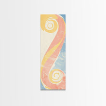 Load image into Gallery viewer, Abstract Patterns Swirling Japanese Design In Ukiyo-e Art On Framed Canvas Print Tall Skinny Wood Block Modern Wall Decor