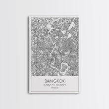 Load image into Gallery viewer, Bangkok Street Map, Thailand Map, City Wall Art, Asia Travel Art, Reception Décor, Modern Art, Wall Art, Canvas Print, Canvas Wall Art