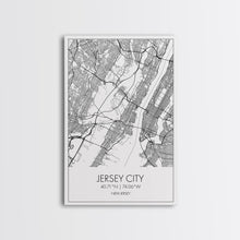 Load image into Gallery viewer, Jersey City Street Map, New Jersey Map, City Map Art, Modern Wall Art, Wall Art, Canvas Print, Bedroom Print, Travel Wall Décor, Travel Gift