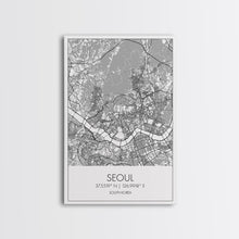 Load image into Gallery viewer, Seoul Street Map, South Korea Map, Asia City Map Print, Minimalist Art, Wall Art, Canvas Print, Travel Gift For Women, Travel Wall Décor