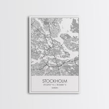 Load image into Gallery viewer, Stockholm Street Map, Sweden Map, Europe City Map Print, Modern Wall Art, Wall Art, Canvas Print, Dorm Room Décor, Wedding Gifts, Travel Art