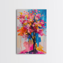 Load image into Gallery viewer, Blossom Tree in Bloom Framed Canvas Print - Nature Wall Art, Living Room Decor, Modern Artwork, Unique Floral Art for Bedroom and Office