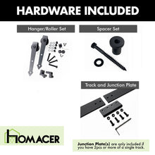 Load image into Gallery viewer, Non-Bypass Sliding Barn Door Hardware Kit - Arrow Design Roller