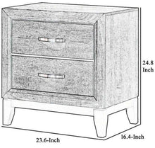 Carregar imagem no visualizador da galeria, Furniture of America Lucien Modern Wood Nightstand with 2 Drawers