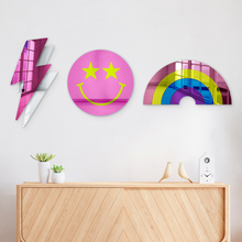 Carregar imagem no visualizador da galeria, Bundle | Retro Cool 3-Piece Set | Rainbow, Smiley Face, Lightning Bolt