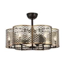 Carregar imagem no visualizador da galeria, 31" Linda Industrial DC Motor Downrod Mount Reversible Ceiling Fan with Lighting and Remote Control