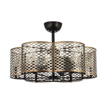 Carregar imagem no visualizador da galeria, 31" Linda Industrial DC Motor Downrod Mount Reversible Ceiling Fan with Lighting and Remote Control