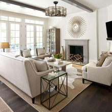 Carregar imagem no visualizador da galeria, 31" Linda Industrial DC Motor Downrod Mount Reversible Ceiling Fan with Lighting and Remote Control