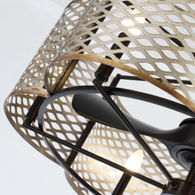 Carregar imagem no visualizador da galeria, 31" Linda Industrial DC Motor Downrod Mount Reversible Ceiling Fan with Lighting and Remote Control