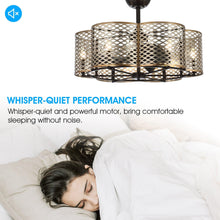 Carregar imagem no visualizador da galeria, 31" Linda Industrial DC Motor Downrod Mount Reversible Ceiling Fan with Lighting and Remote Control