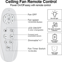 Carregar imagem no visualizador da galeria, 72 In Farmhouse Ceiling Fan with Plywood Blades for Dining Room