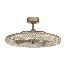 Carregar imagem no visualizador da galeria, 33" Modern DC Motor Crystal Ceiling Fan with Lighting and Remote Control