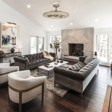 Carregar imagem no visualizador da galeria, 33" Modern DC Motor Crystal Ceiling Fan with Lighting and Remote Control