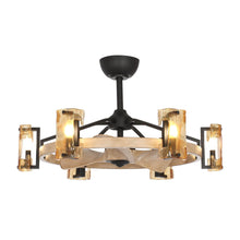 Carregar imagem no visualizador da galeria, 34" Bucholz Farmhouse DC Motor Downrod Mount Reversible Ceiling Fan with Lighting and Remote Control