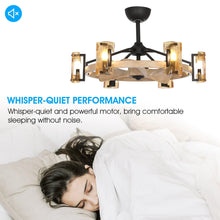 Carregar imagem no visualizador da galeria, 34" Bucholz Farmhouse DC Motor Downrod Mount Reversible Ceiling Fan with Lighting and Remote Control