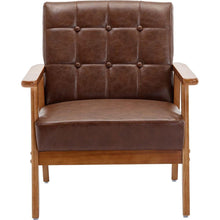 Carregar imagem no visualizador da galeria, Accent Chairs Set of 2 with Side Table, Mid Century Modern Accent Chair, Wood and Fabric Armchairs Side Chair, Lounge Reading Comfy Arm Chair for Living Room, Bedroom, Office