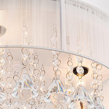 Carregar imagem no visualizador da galeria, 36" Bangaiore Modern Downrod Mount Crystal Ceiling Fan with Lighting and Remote Control