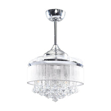 Carregar imagem no visualizador da galeria, 36" Bangaiore Modern Downrod Mount Crystal Ceiling Fan with Lighting and Remote Control